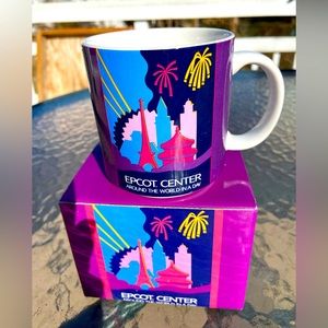 Vintage Walt Disney Epcot Center Around The World In A Day Coffee Tea Cup Mug